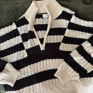 Crochet/knit striped crop top